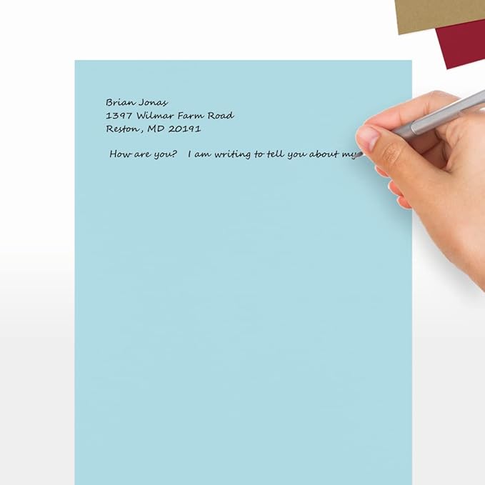 LUXPaper 8.5" x 11" Paper | Letter Size | Pastel Blue | 60lb. Text | 250 Qty