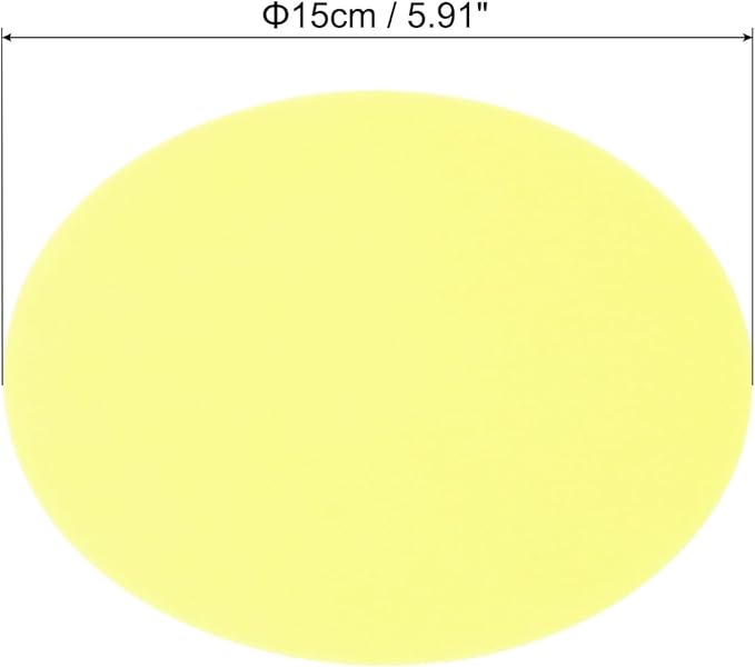 PATIKIL 5.9-inch Round Cardboard Paper, 20 Pcs 200GSM Blank Disc Circles Slices Cutouts Paper for Party Decorations DIY Craft Arts Drawing Painting Writing, Light Yellow