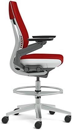 Steelcase Gesture 442 Stool Chair - Cogent: Connect Wasabi Fabric, Wrapped Back, Light on Light Frame