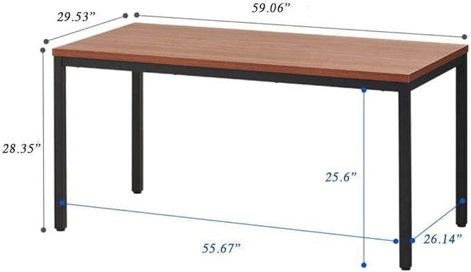 Simple and Sturdy 30x60 Inch Computer Desk - Modern Design for Home Office, Perfect for Work and Study, Multi-Purpose Table for Writing, Dining, and Workstation