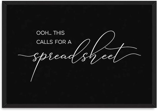 Framed Funny Office Quote Poster Canvas Print Art Modern Minimalist Wall Art Painting Pictures Wall Decor for Home Decor Office Apartment (Black Framed,24L x36W)