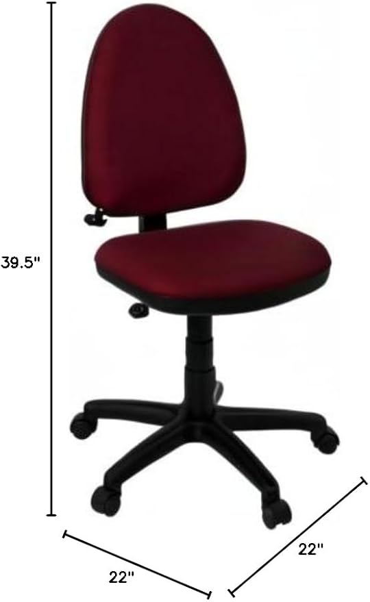 Flash Furniture Mid-Back Burgundy Fabric Multifunction Swivel Ergonomic Task Office Chair with Adjustable Lumbar Support