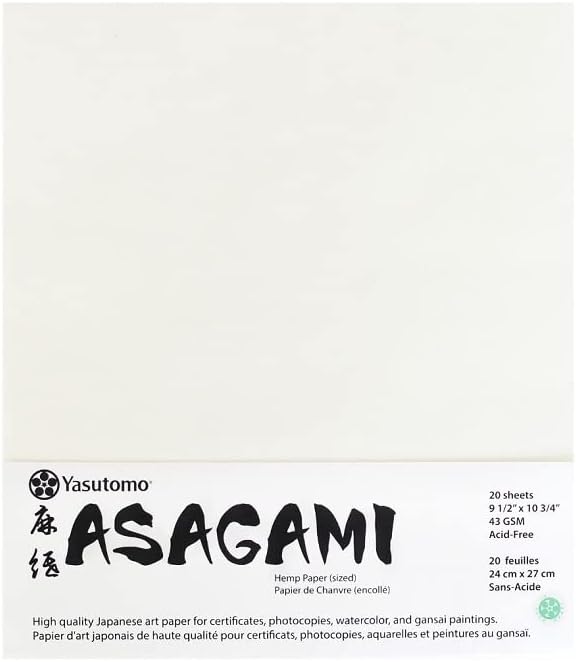 Yasutomo Asagami Paper, 20 Sheets, 10.75-Inch Height