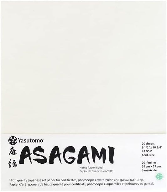 Yasutomo Asagami Paper, 20 Sheets, 10.75-Inch Height
