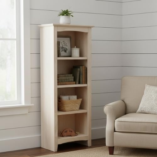 Solid Wood Shaker Bookcase - 48" H