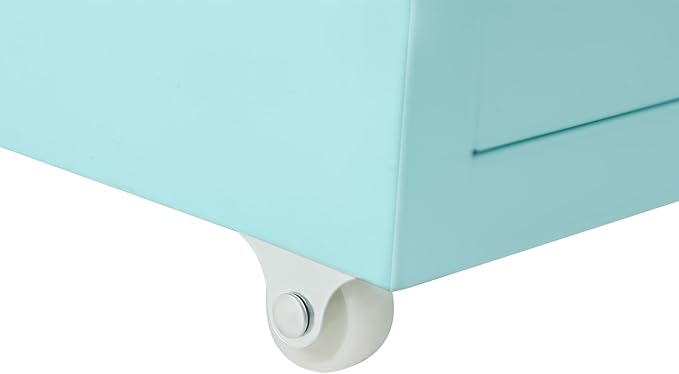 Vertical File Cabinets, 6 Tier Metal File Cabinet with Lock, Multi Drawer Cabinet for Home Office, Assembly Required (Blue)