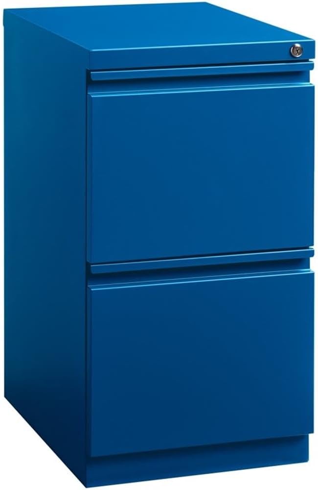 Hirsh Industries 20" Deep 2 Drawer Mobile File Cabinet File in Blue