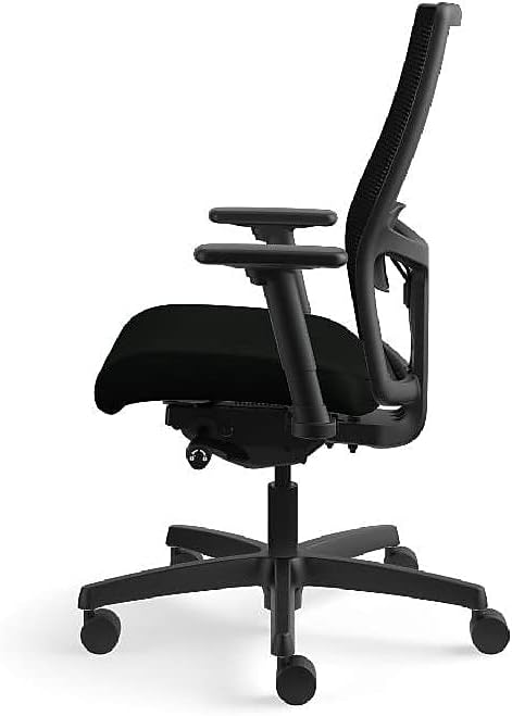 HON Ignition 2.0 Mesh/Vinyl Mid-Back Task Chair, Adjustable Arms, Black (HON12M2AMLU10TK) (HONI2M2AMLU10TK)