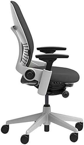 Steelcase Leap Chair with Platinum Base & Hard Floor Caster, Black