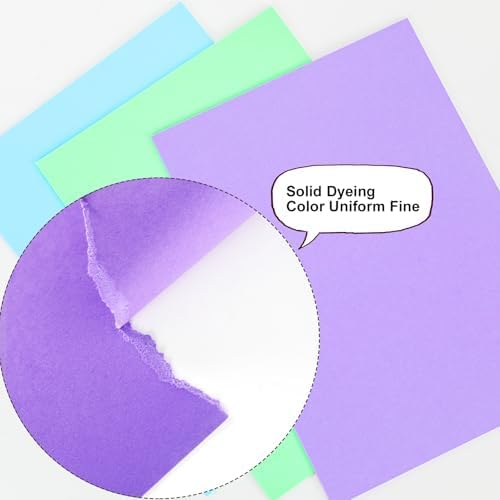 Colored Construction Paper 40 Sheets 8.5 x 11 Inches, 180GSM/65LB Purple Card Stock Bulk for Kids Crafts, Classroom Supplies, School Projects, DIY Art and Scrapbooking