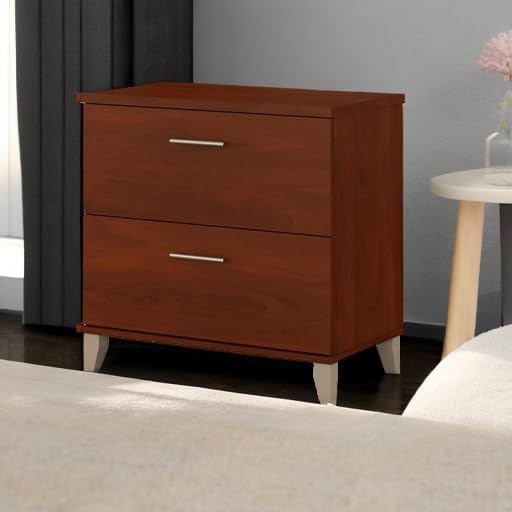 Bush Home 2 Drawer Lateral File Cabinet, Letter and Legal-Size Document Storage for Home or Professional Office, Somerset Collection, Hansen Cherry