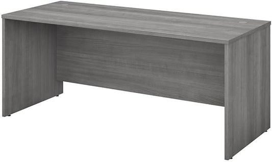 Bush Business Furniture Studio C 72W Computer Desk with Wire Management and Modesty Panel in Platinum Gray, Professional Table for Home Office and Corporate Office