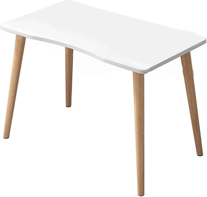 27 inch Computer Desk,Modern Ergonomic Design Office Desk Computer Table Thickened Plate Spacious Computer Desk Wood PC Work Writing Table White
