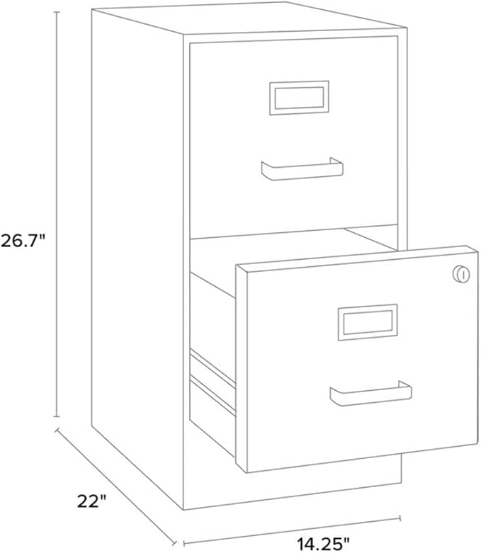 Lorell SOHO 22" 2-Drawer File Cabinet LLR16871
