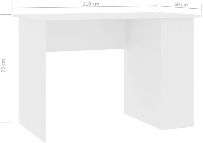 43.3" Computer Desk, Computer Workstation with Shelves, Study Writing Home Office Desk, Modern Chipboard Multipurpose Desk Easy Assemble, 43.3 x 23.6 x 28.7 inch