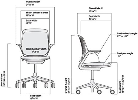 Steelcase Cobi Office Chair: Arms with Soft Arm Caps - Standard Carpet Casters