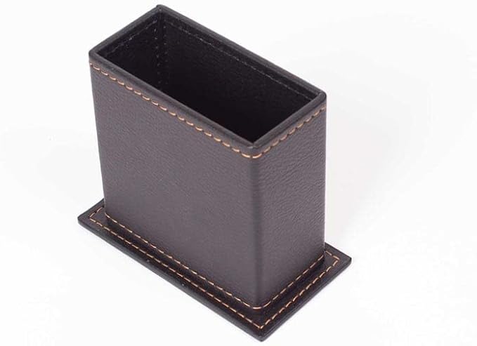 Desk Set 13 Pieces Desk Organizer Office Accessories Desk Accessories Office Supplies Office Organizer Sigle Document Tray (Color : Black (Brown Thread)) (Black (White Thread))