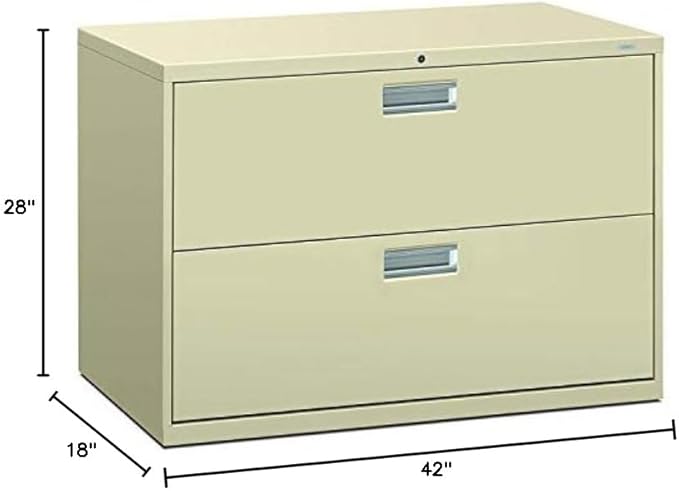 HON 600 Series 42 Inch Two Drawer Lateral File