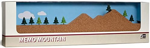 Monkey Business Memo Mountain Cork Board Strip - Corkboard Pin Board with Mountain Scene Pushpins, Office Accessories, Cute Cork Boards for Walls