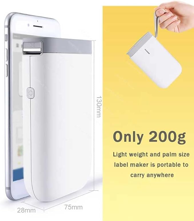 FMURY Portable Thermal Label Printer Fast Printing Mall Home Office Use with Waterproof Label Paper