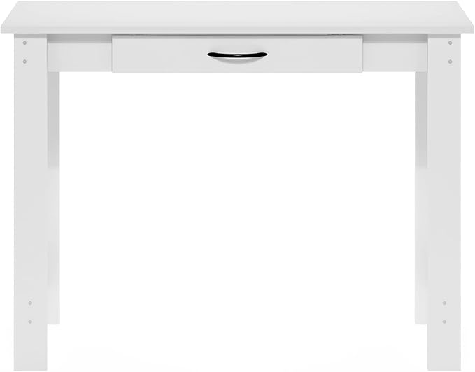 Furinno Jaya Writing Desk with Drawer, White