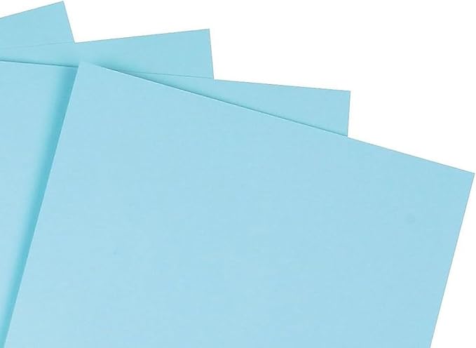 Staples Cover Stock Paper 67 lbs 8.5-Inch x 11-Inch Blue 250/Pack, For Office, School & Home