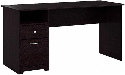 Bush Home Cabot 60W Computer Desk with Drawers in Espresso Oak, Workstation and File Storage, Desktop with Organization Solutions for Home Office