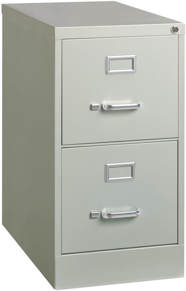 26.5" Deep Commerical Grade 2 Drawer Vertical Letter File Cabinet in Gray