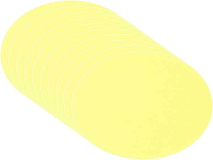 PATIKIL 6.7-inch Round Cardboard Paper, 20 Pcs 200GSM Blank Disc Circles Slices Cutouts Paper for Party Decorations DIY Craft Arts Drawing Painting Writing, Light Yellow