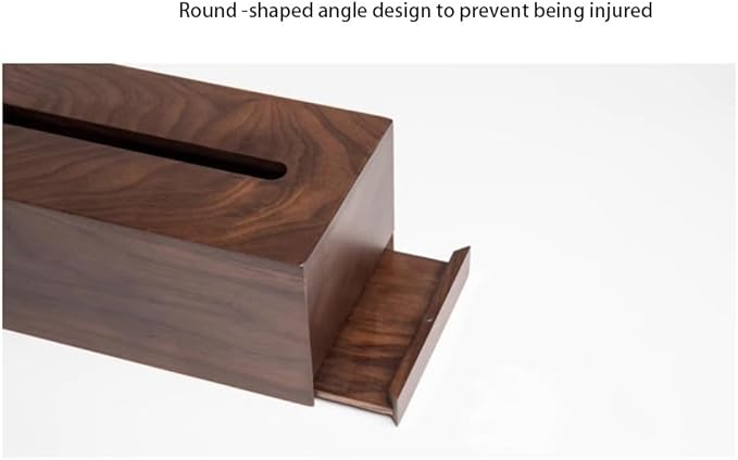 Stylish Tissue Box Wooden Cover Tissue Box Napkin Dispenser Holder Box and Rectangle Tissue Organizer for Vanity Desks Offices Bedroom Home Modern Tissue Box (Color : Brown, Size : C) (Brown Multi)