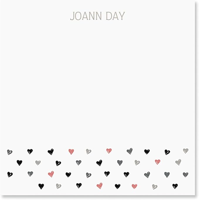 Current Mini Hearts Personalized Notepad Sets - Set of 4, 100-sheet pads, Add Your Name, Largest pad 4-1/4" x 6-3/4", Personalized Stationery, Graduation Gift
