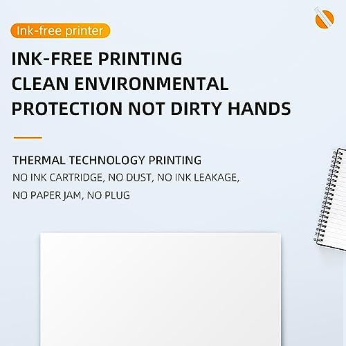 Diydeg -2180 Portable A4 Bluetooth Thermal Printer, Inkless, Monochrome, for iOS & Android, Office Use