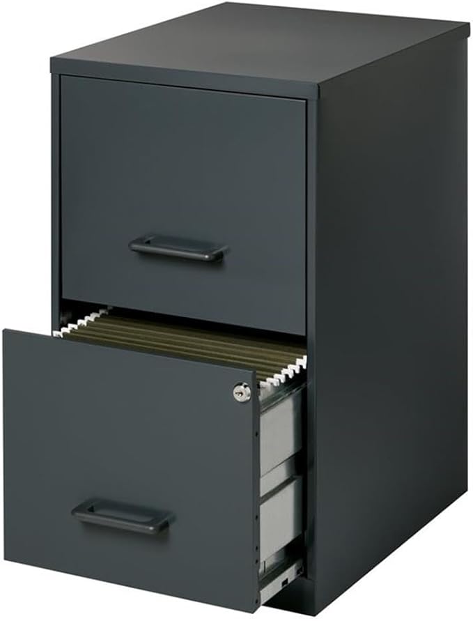Value Pack (Set of 2) 2 Drawer Letter File Cabinet in Black