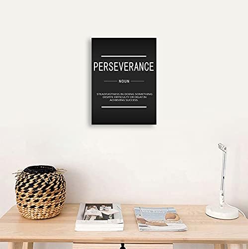 Motivational Poster Inspirational Canvas Wall Art Entrepreneur Quotations Painting Modern Perseverance Inspirational Poster Printing Artwork Office Decoration Frame Ready to Hang[18" W x 24" H]