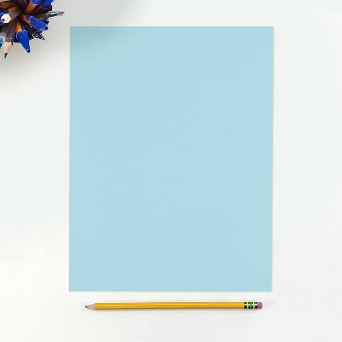 LUXPaper 8.5" x 11" Paper | Letter Size | Pastel Blue | 60lb. Text | 50 Qty