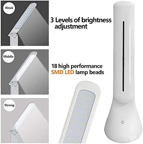LED Desk Lamp (3 Modes, Touch Control) - Office Lamp for Reading, Studying, USB Rechargeable