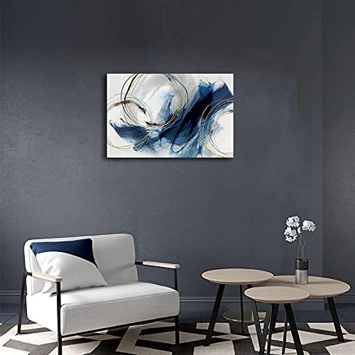 Wall Art Canvas Abstract Art Paintings Blue Fantasy Colorful Graffiti on White Background Modern Artwork Decor for Living Room Bedroom Kitchen 30x20in