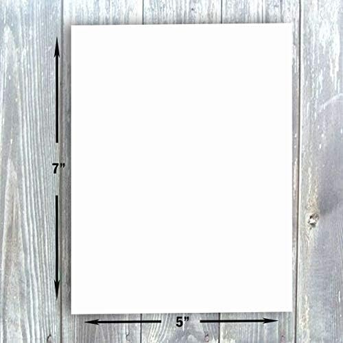 Hamilco White Cardstock Paper with Envelope Set – 5" x 7", 80 lb Cover, Blank Index, Flash & Greeting Cards, Printable Invitation Cardstock, 100 Pack
