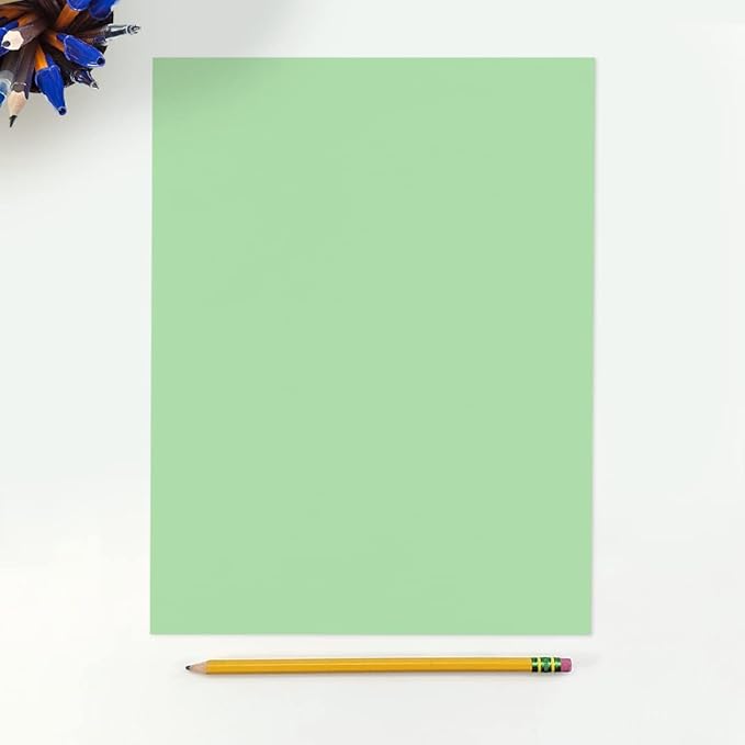 LUXPaper 8.5" x 11" Paper | Letter Size | Pastel Green | 60lb. Text | 50 Qty