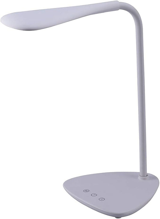 PureOptics LED VLED1820-BD Battery LED Desk Lamp, Dimmable with Adjustable Color Temperature, 4 Hour Battery Life, Rechargeable, Reduces Eyestrain, White
