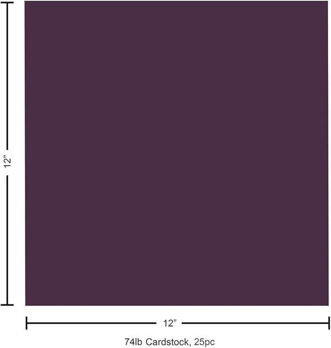 Cdstk Smooth 12x12 74lb 25pc Pk Grape Slushie