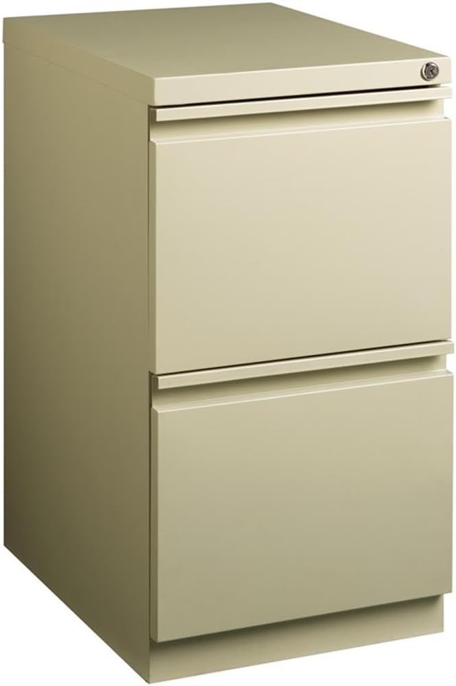 Hirsh Industries 20" Deep 2 Drawer Mobile File Cabinet File in Putty