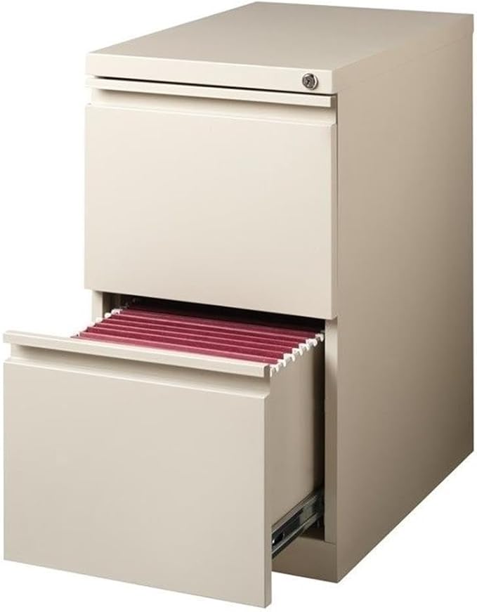 Hirsh Industries 20" Deep 2 Drawer Mobile File Cabinet File in Putty