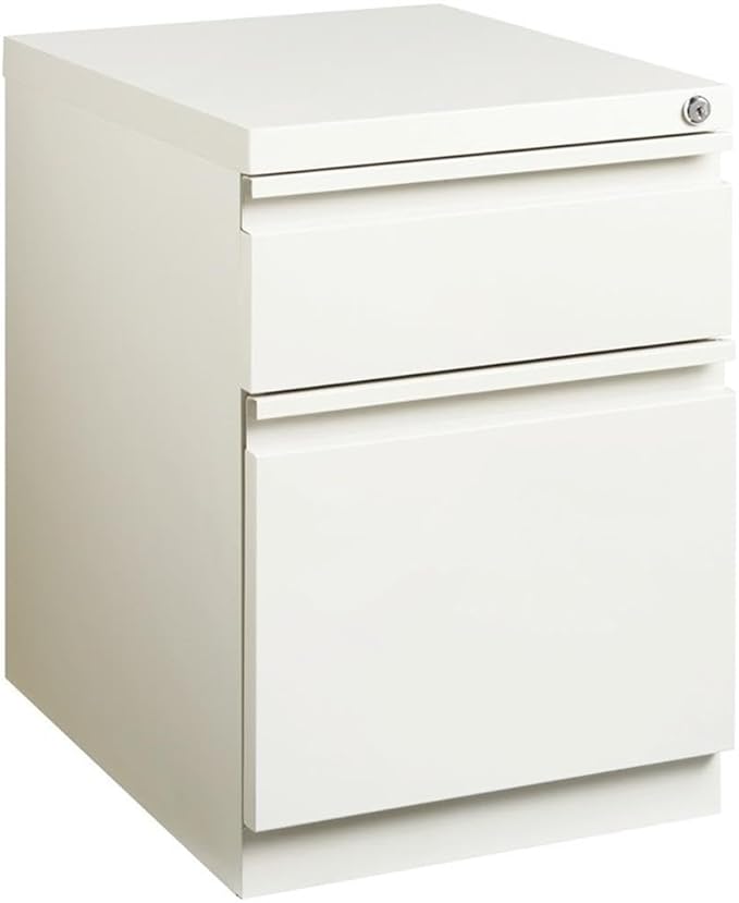 Scranton & Co 2 Drawer Mobile File Cabinet in White
