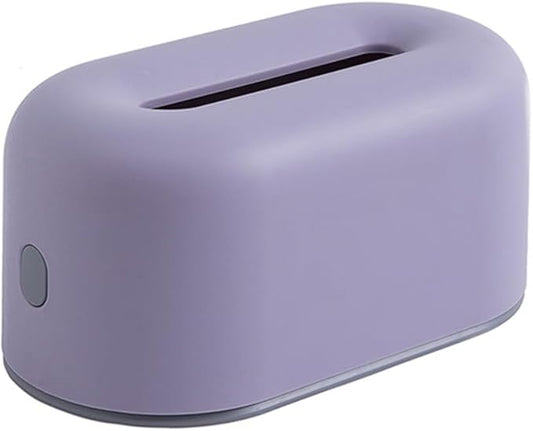 Stylish Tissue Box Stylish Napkin Organizer Household Tissue Box and Facial Tissue Holder for Car Office Desk Home Décor Bathroom Home Bar Modern Tissue Box (Color : White) (Purple)