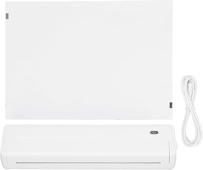 Zunate Portable Printers Cordless for Travel, Bluetooth Thermal Printer Support A4 Letter, Inkless Mobile Printer with App for Office, Home, School, Compatible with Android & Laptop