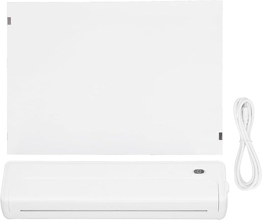 GOWENIC Portable Cordless Printer, BT A4 Thermal Inkless Printer with App for Photo Label Receipt Study Notes Printing, Environmental Friendly Home School Office