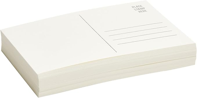 Paper Junkie Blank Watercolor Postcards - 50 Pack, 4 x 6 in, White - Blank Postcards for Mailing & Watercolor Paper Cards