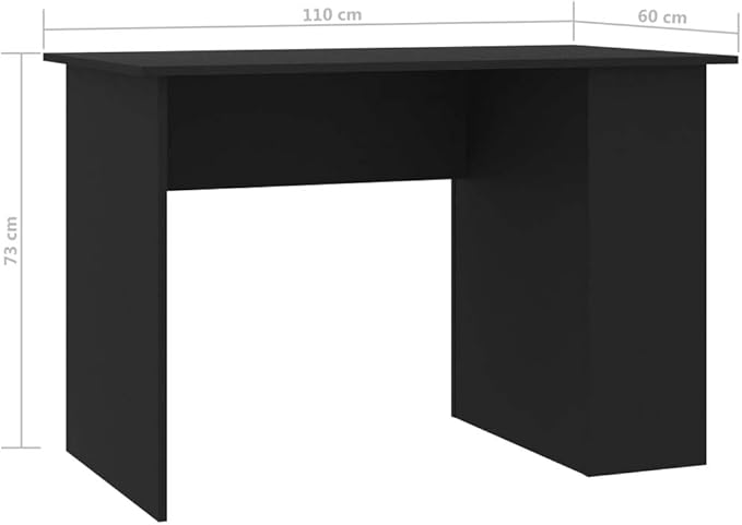 43.3" Computer Desk, Computer Workstation with Shelves, Study Writing Home Office Desk, Modern Chipboard Multipurpose Desk Easy Assemble, 43.3 x 23.6 x 28.7 inch