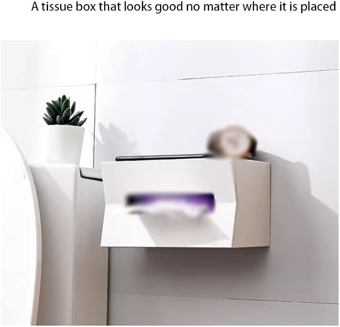 Stylish Tissue Box Plastic RectangleTissue Box Cover Tissue Box Hanging with No Punch for Bathroom Vanity Desks Offices Bedroom Home Table Modern Tissue Box (Color : Set2) (Set1)